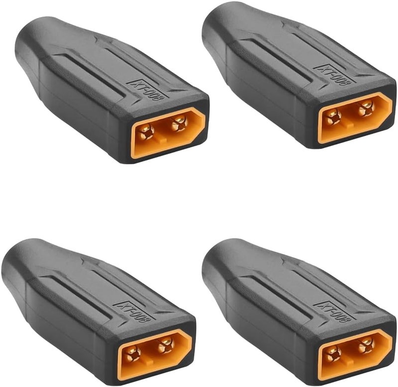 2 Pairs XT60 to DC 5525 Adapter 2pcs, XT60 to DC 5.5mm x 2.5mm Model Airplane Power Connector Extender Adapter for Drone, Model, Energy Storage Power